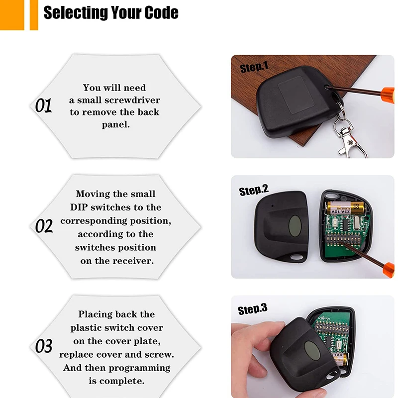 10 Dip Switch 300MHz Linear Multi Code MCS308911 3089 3060 3070 4120 Garage Door Remote Control Replacement Gate Control Opener 4