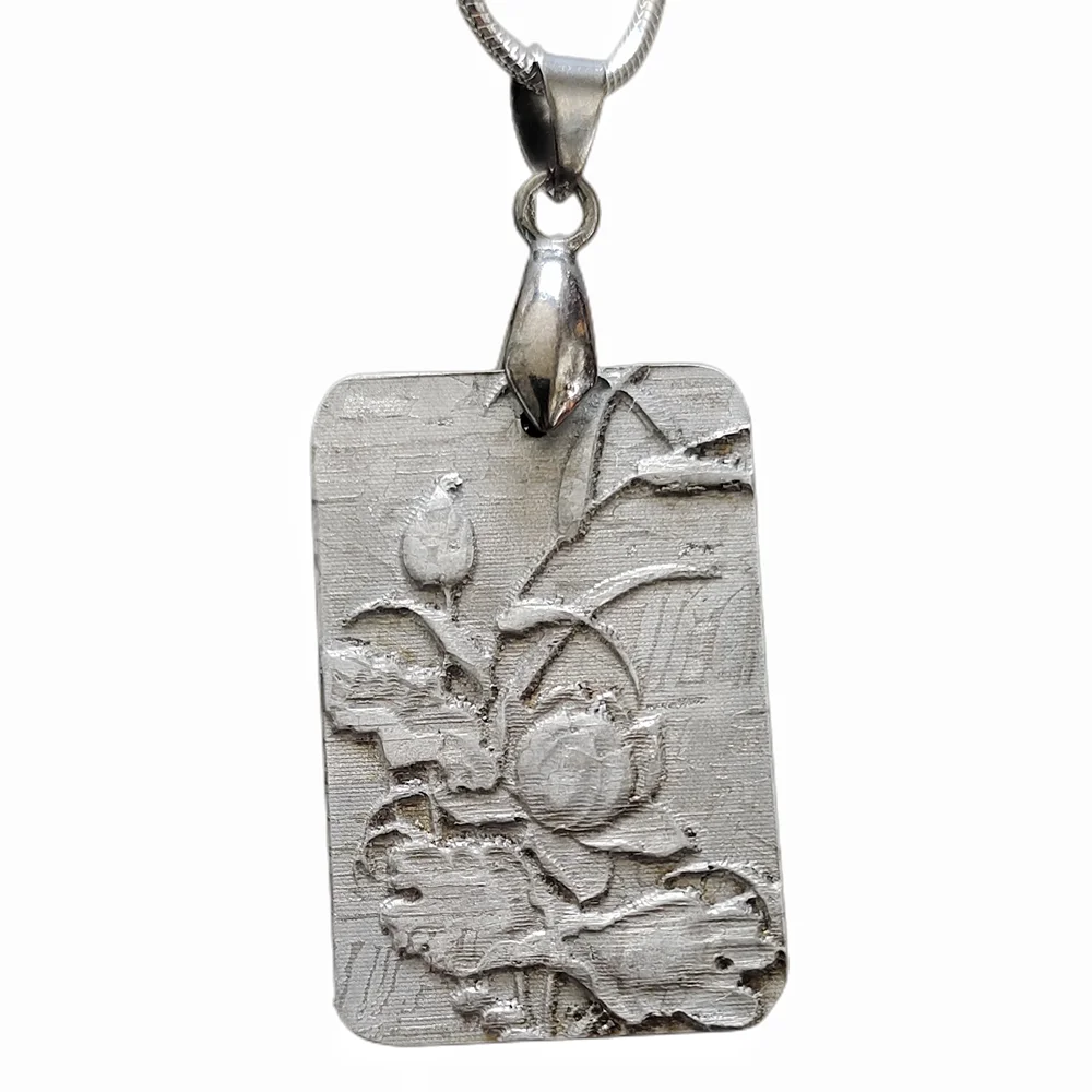 

Muonionalusta Iron Meteorite Necklace Iron Meteorite Pendant Natural Meteorite Material Jewelry Gifts For Men And Women