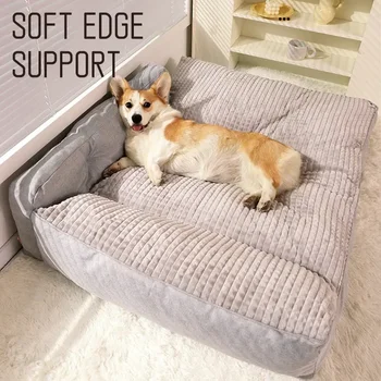 Winter Warm Fluffy Plaid Pet Mat - Removable Washable Dog Bed Luxury Sofa for Small/Medium Dogs & Cats Sleeping Accessories