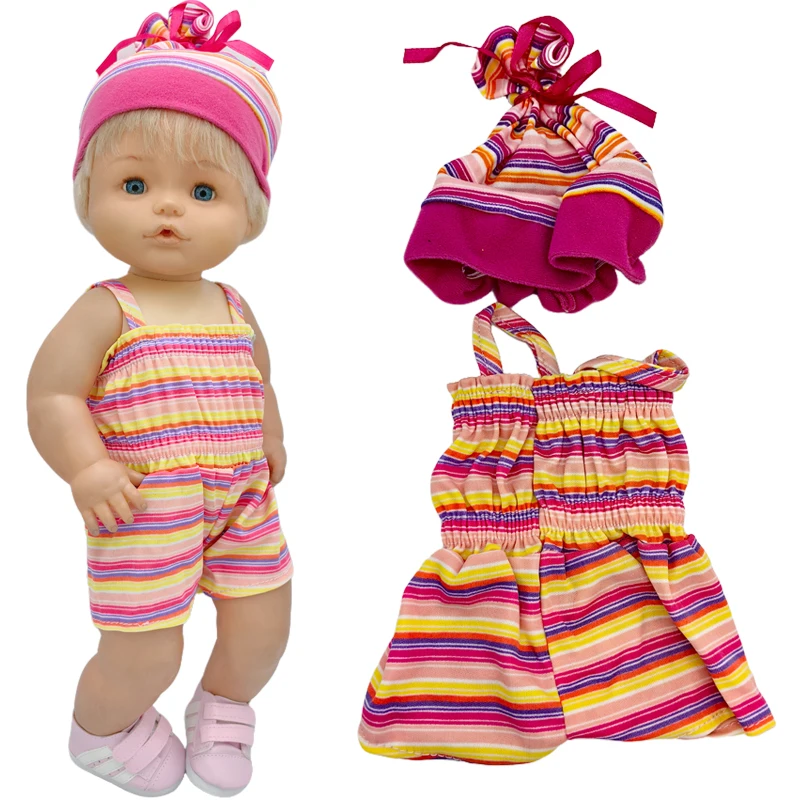 for 38 Cm Nenuco Doll Clothes Green Shirt Jeans Short Pants Ropa Y Su Hermanita Reborn Baby Dolls Outfits