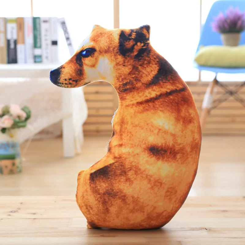 50cm 3D Dog Simulation Plush Toys Soft Pillow Lifelike Plushies Stuffed Animal Cushion Pillow for Kids Home Decor Birthday Gifts 2
