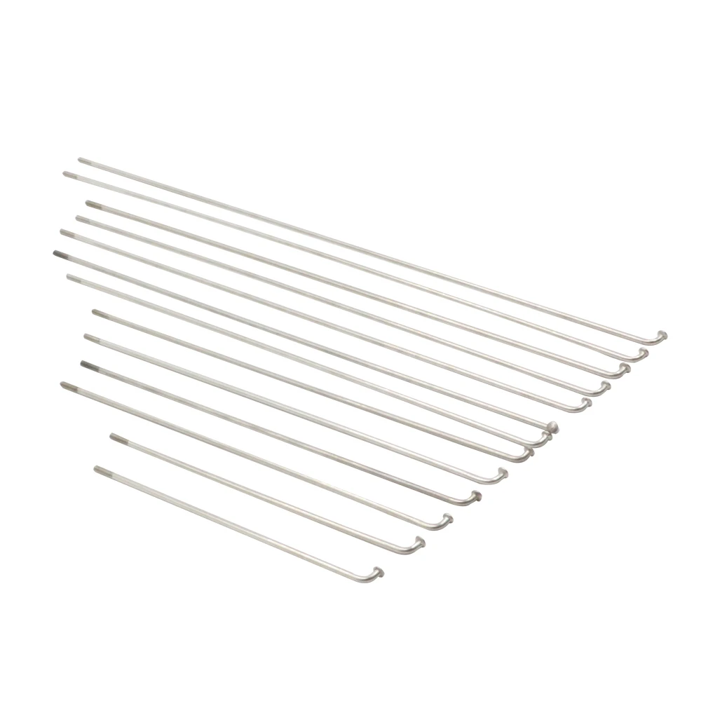 36개 10G 스테인리스 스포크 전기 자전거 휠용 72MM145MM 맞춤 길이 실버 스포크 전기 자전거 휠 조립용