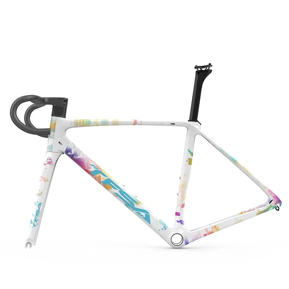 Tfsa-カーボンファイバーロードバイクフレーム,カラー,カスタム