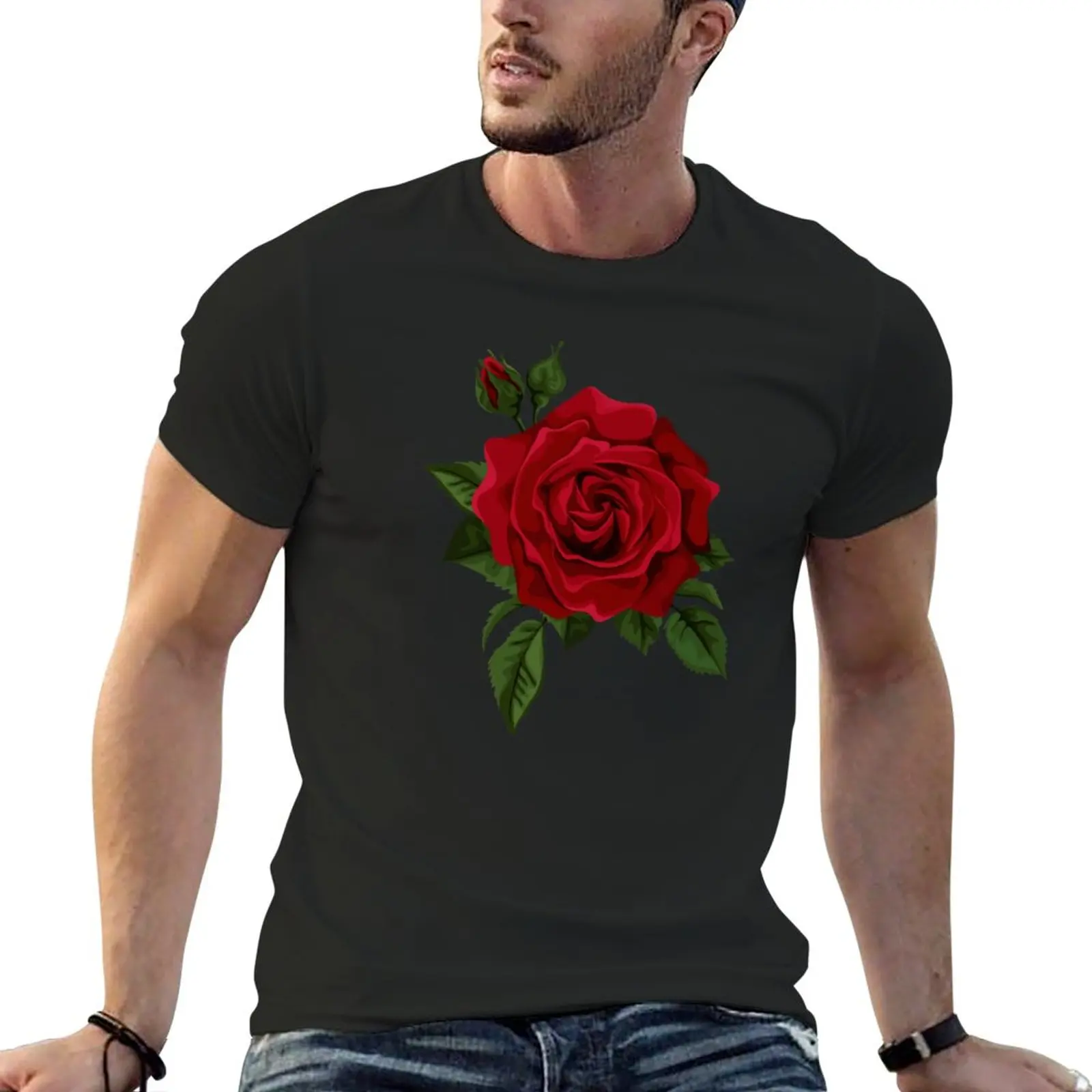 

New Rose T-Shirt black t shirts summer tops quick-drying t-shirt cute clothes oversized t shirt men