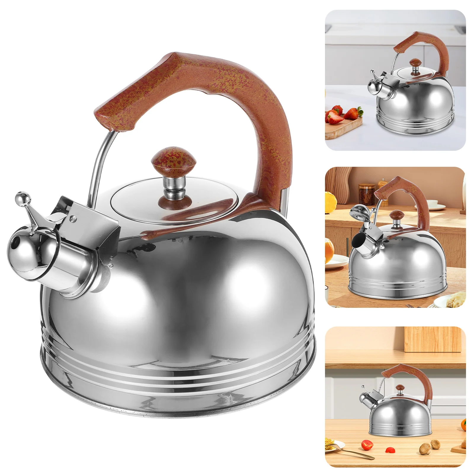 

Whistling Kettle Stainless Steel Kettle Stovetop Whistling Teapot Stainless Steel Pot with Handle