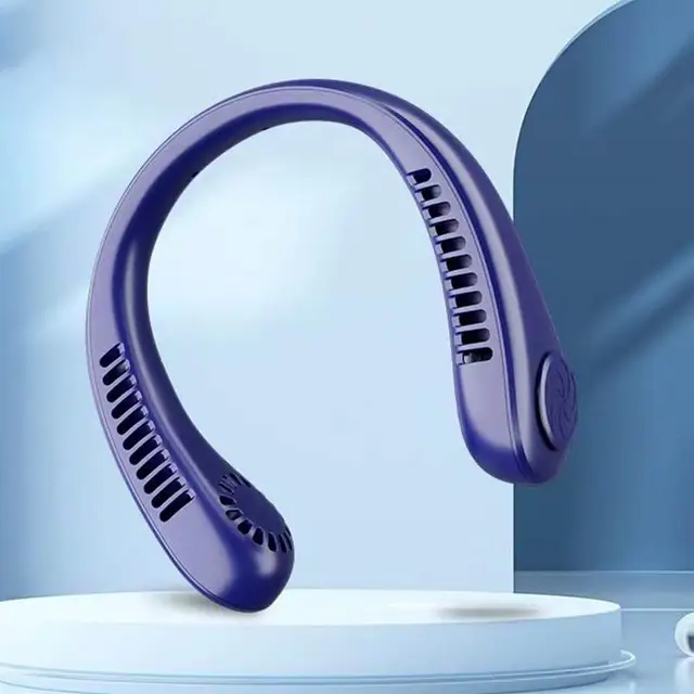 Személyes Nyaki Ventilátor Hordható Akkumulátorral Működtetett Pengék Ventilátorok 360 Fokos Ingyenes Forgó Zseb Nyak 3 Állítható Sebességgel Alacsony - Image 4
