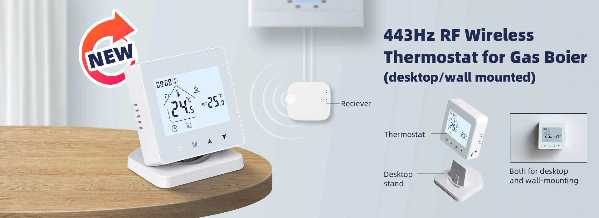 Smart Wireless Thermostat for Gas Boiler Room Heating RF Home Temperature Contro