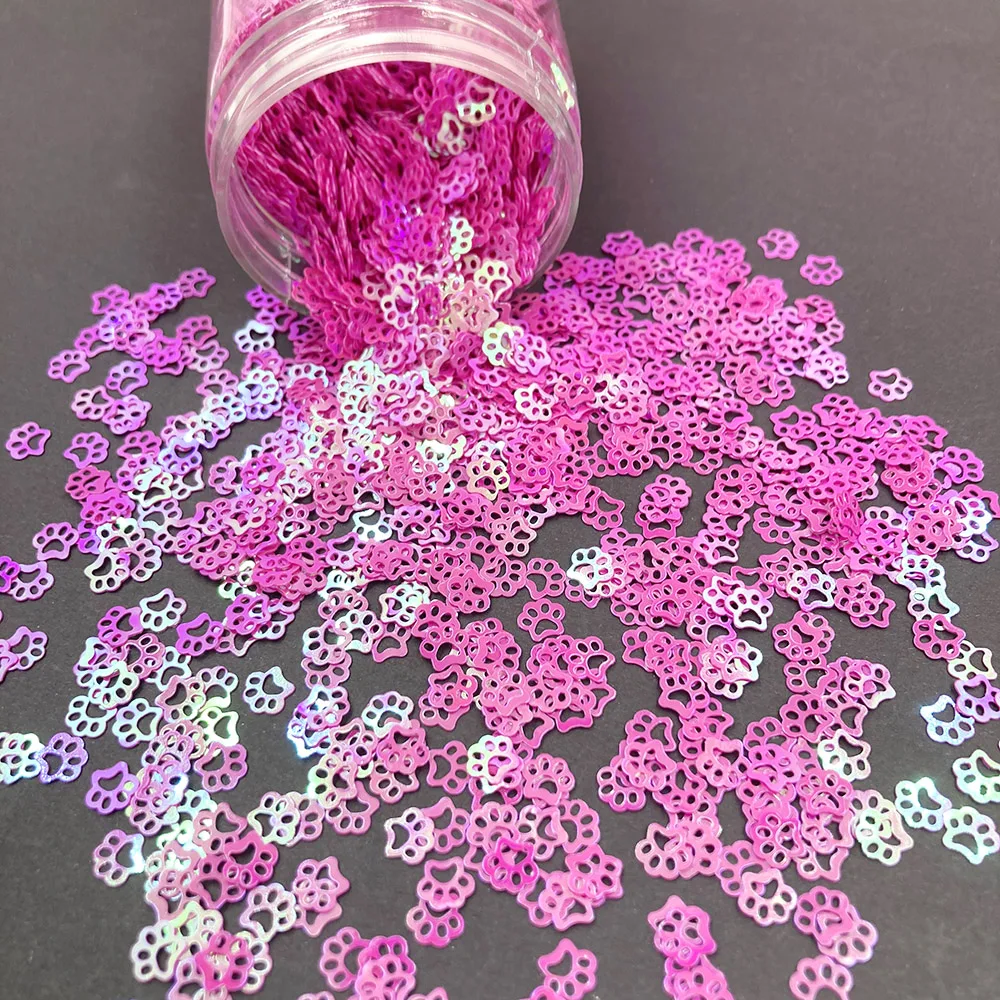 1Box Cat Paw Shape Glitter Sequins for Crafts DIY Sewing Paillettes Nails Arts Manicure Sequin Wedding Christmas Decor Confetti