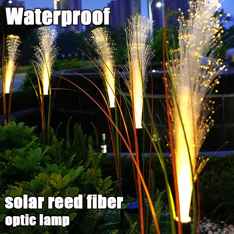 

LED Solar Reed Light Outdoor Decorative Waterproof Solar Powered Flower Stake Light Christmas Lights for Yard Lawn Garden