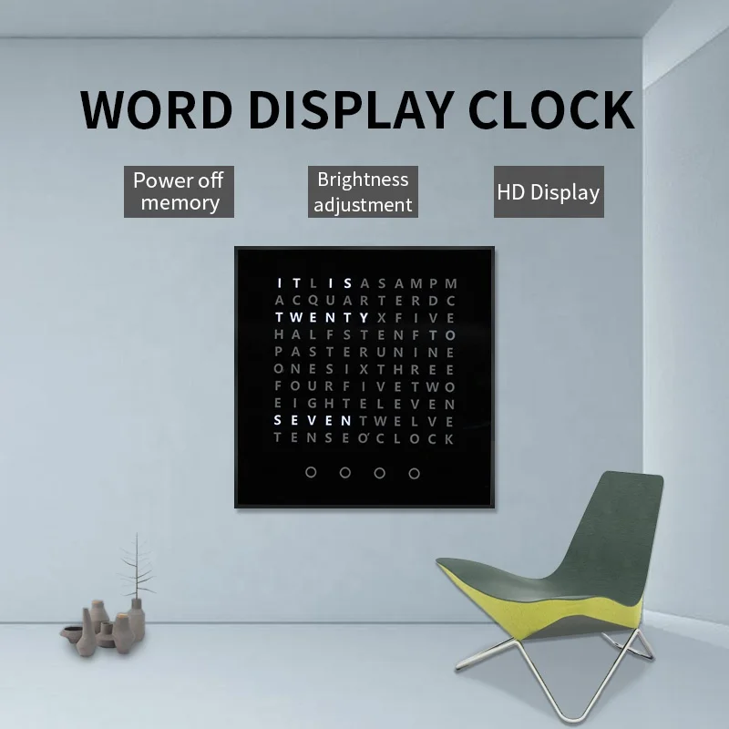 CP0403LargeUniqueHomeDecorClockSaysTimeLightupLEDDigital