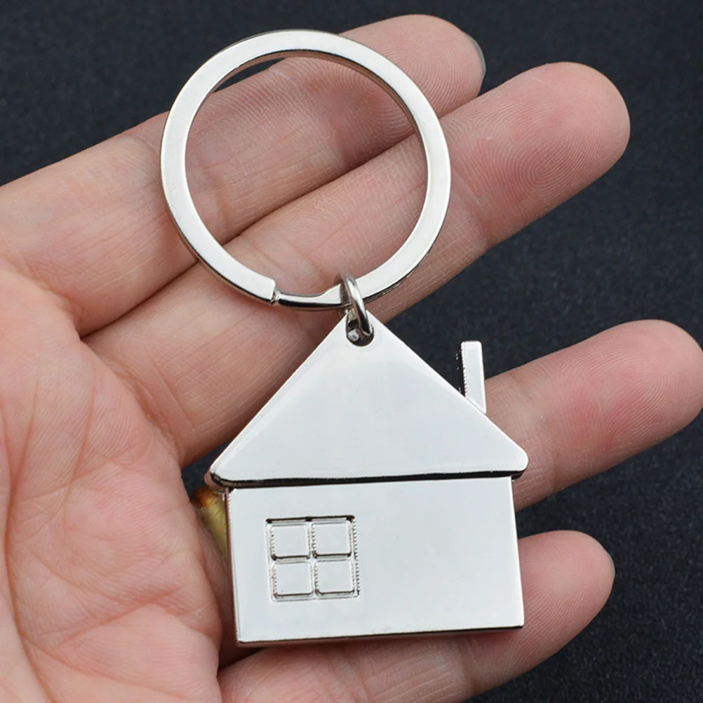 

House Key Chains House Pendant Keychains Housewarming Keychain Gift Pendant Keychain Metal Keyring Housewarming Gift