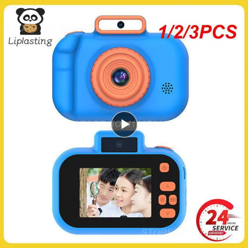 

1/2/3PCS High-definition 4000W Front Rear Dual-camera 2 Inch IPS Screen Digital Kids Camera USB Charging with Lanyard