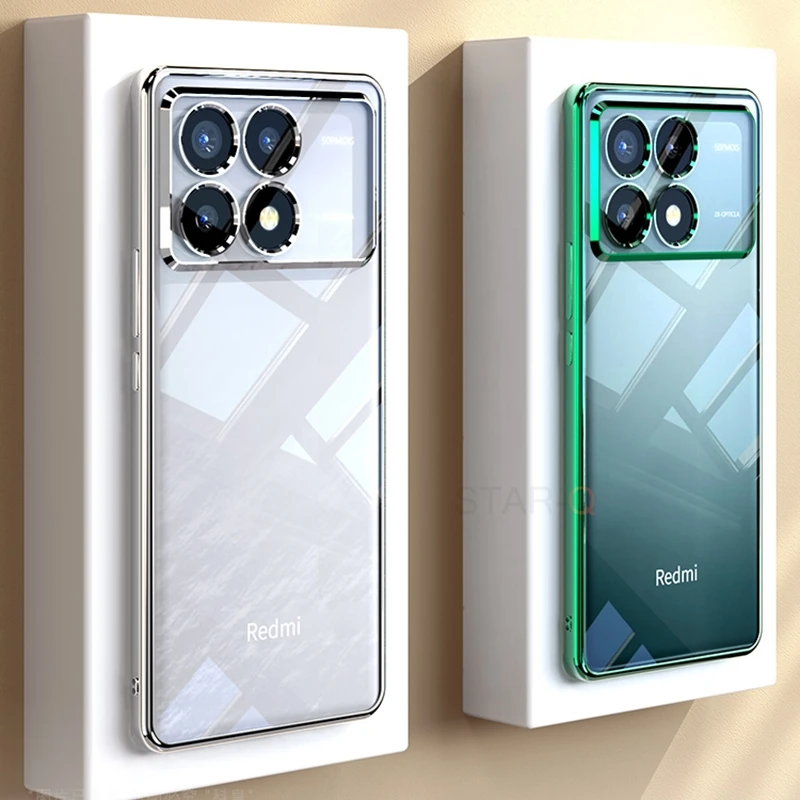 Luxury Plating Clear Silicone Transparent Bumper Back Cover