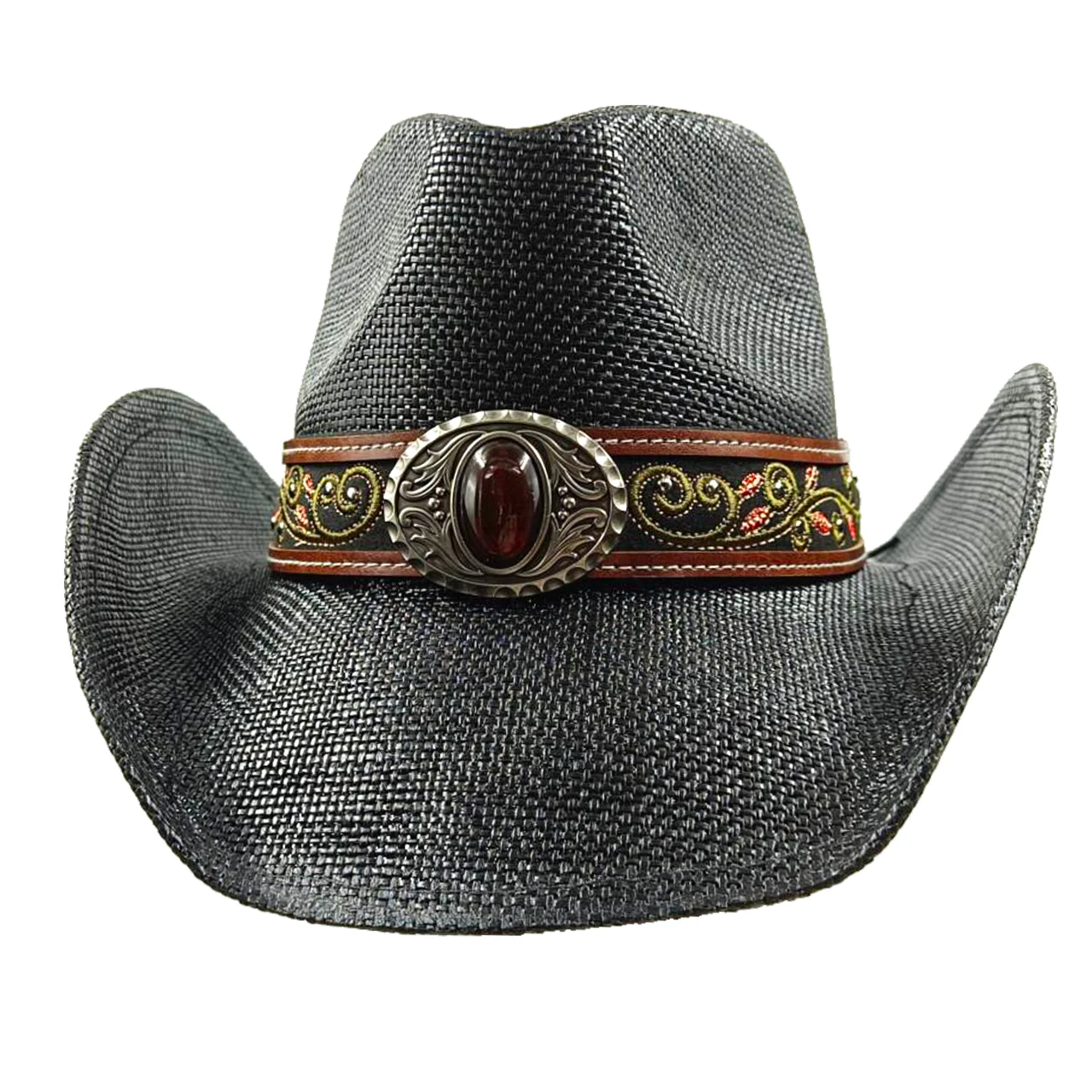 Chapeau De Cowboy En Paille Moulable – Style Vintage – Pour Homme Ou Femme (cowgirl)