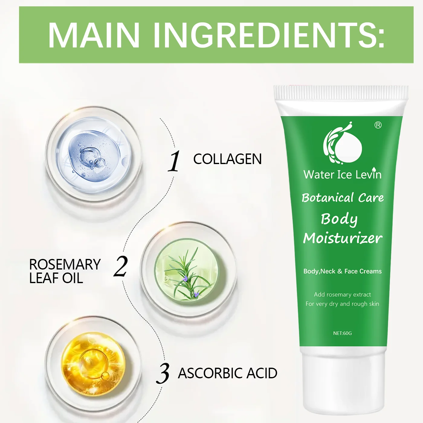 Botanical Care Body Moisturiser for Body, Neck and Face Cream with Rosemary Extract is suitable for very dry and rough skin. 2