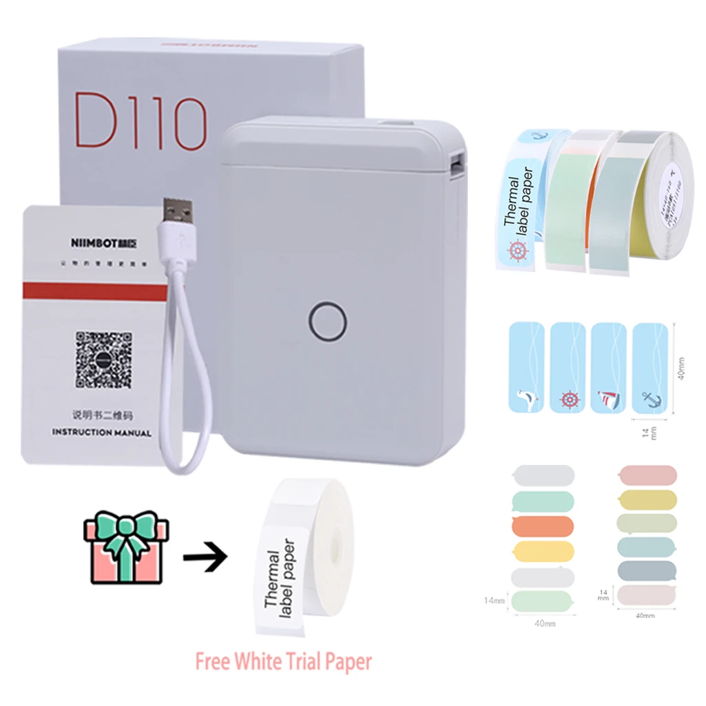 Niimbot D110 Label Maker Mini Pocket Thermal Printer All in One DIY