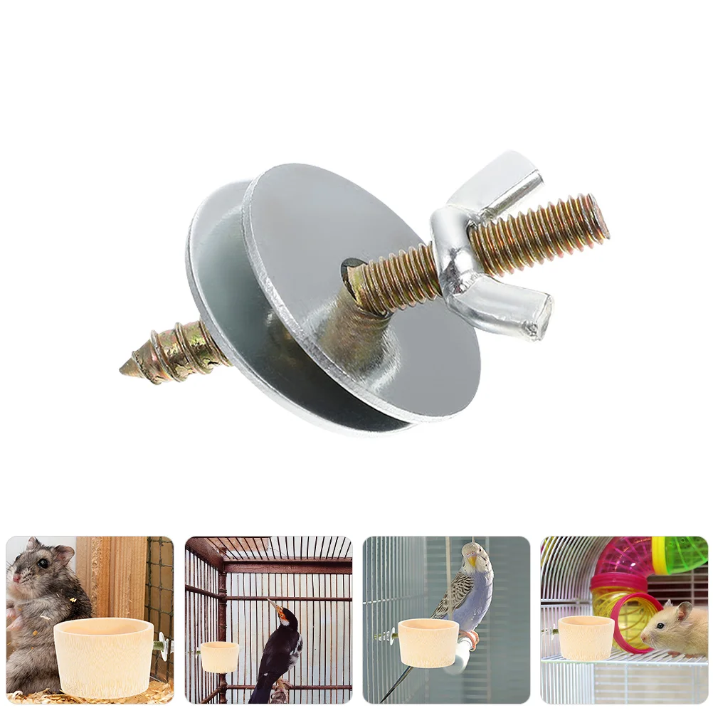 

10 Pcs Bird Cage Birdcage Screw Accessories Pet Supplies Double Teeth Perch Screws Metal Kit Hamster Springboard Fix Parts