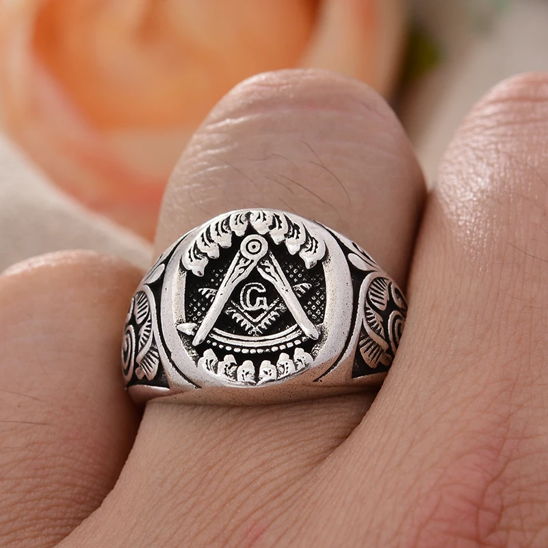 Masonic Ring Anillo Masoneria Mason Ring,freemason Ring,silver