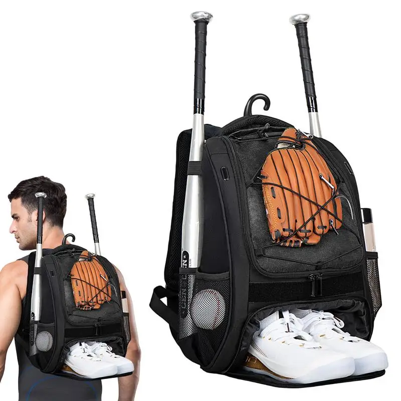 

Baseball Bag Youth Softball Backpack With Shoe Compartment Boys Baseball Bag Large Capacity Youth Baseball Backpack Baseball Bat