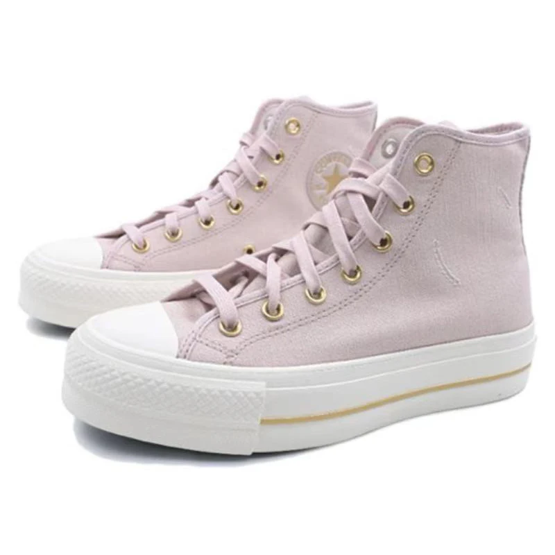 Converse A11 star LiF comfortable versatile anti slip wear-resistant high top canvas shoes for women, pink 2