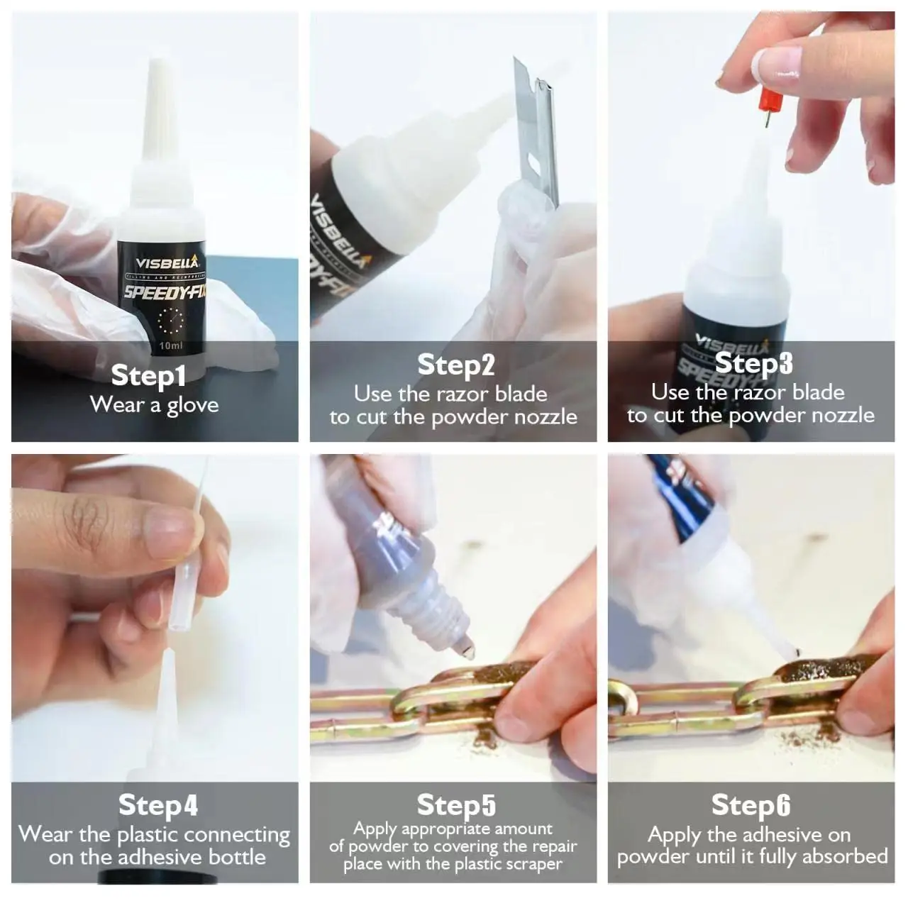 Super Glue Speedy Fix Metal Plastic Adhesive Welding Glue Strong Liquid Powder 7 Seconds Wood Repair Universal Caulk Adhesive repair glue