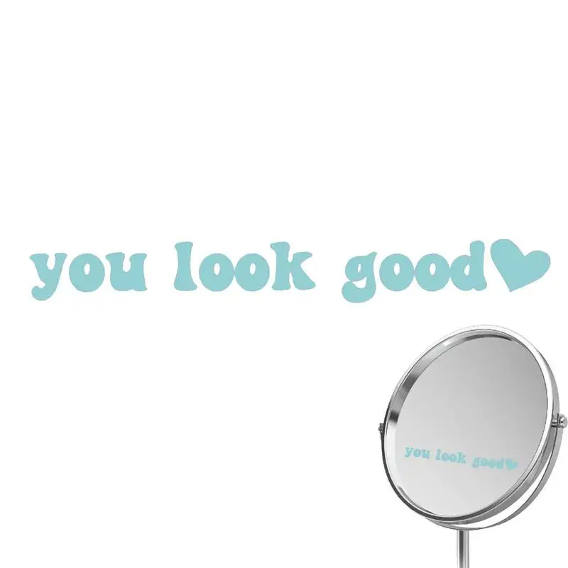 

Стикеры You Look Good, Вдохновляющие автомобильные зеркальные цитаты, мотивационные автомобильные зеркальные цитаты 3,9x0,7 in You Look Good Wall Decal