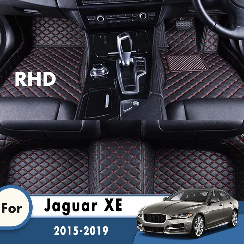 RHD Car Floor Mats for Jaguar XE 2015 Carpets Auto Styling Accessories Interior Covers Parts
