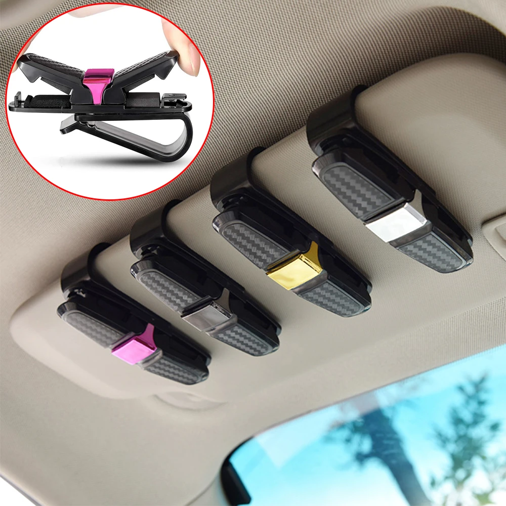 Universal Car Sun Visor Glasses Clip Sunglasses Cards Holder