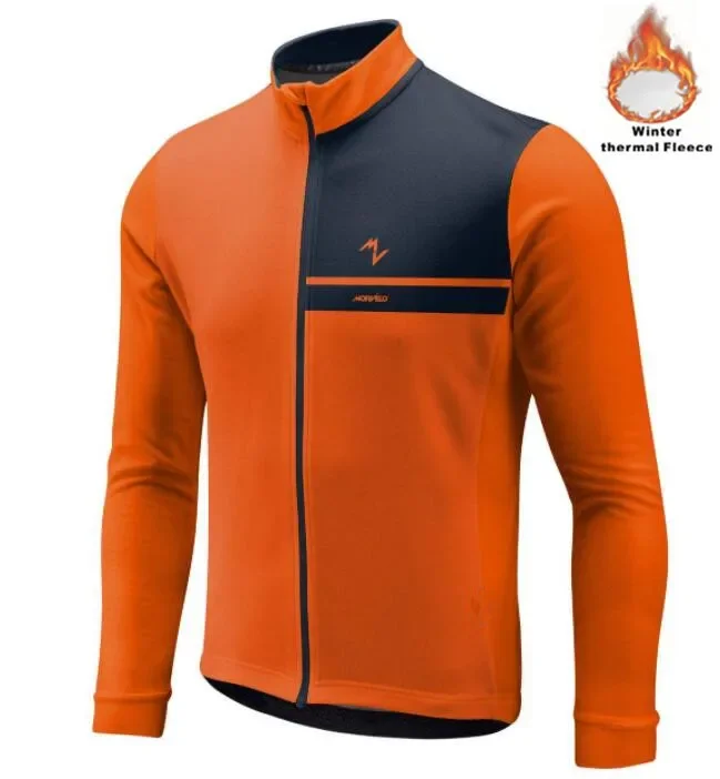 

Morvelo Winter Thermal Fleece Cycling Jersey long sleeve Ropa ciclismo hombre Bicycle Wear Bike Clothing maillot Ciclismo