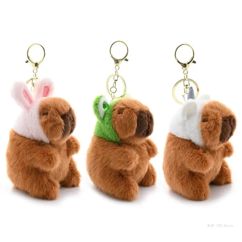 

Capybara Cartoon Plush Key Chain Lovely Bag Pendant CarKey Backpack Hangings