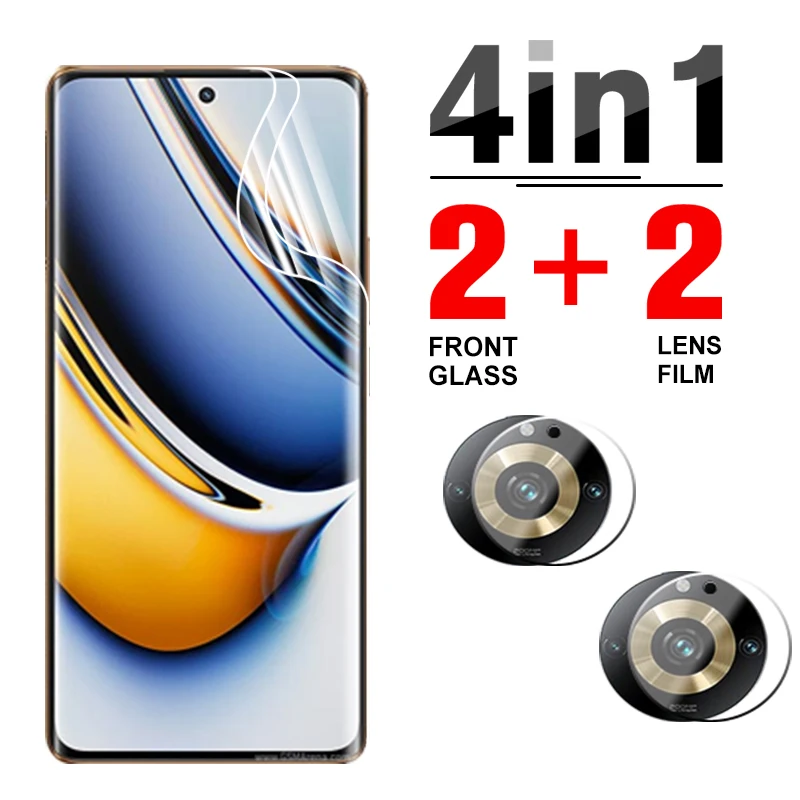 

Гидрогелевая защитная пленка 4 в 1 для экрана Realme 11 Pro + защита объектива камеры Realmi 11 Pro Plus Realme11 11Pro мягкая пленка