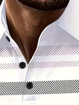 2024 new casual lapel polo shirt, men's fashionable versatile trend top summer pullover short sleeved t-shirt 4