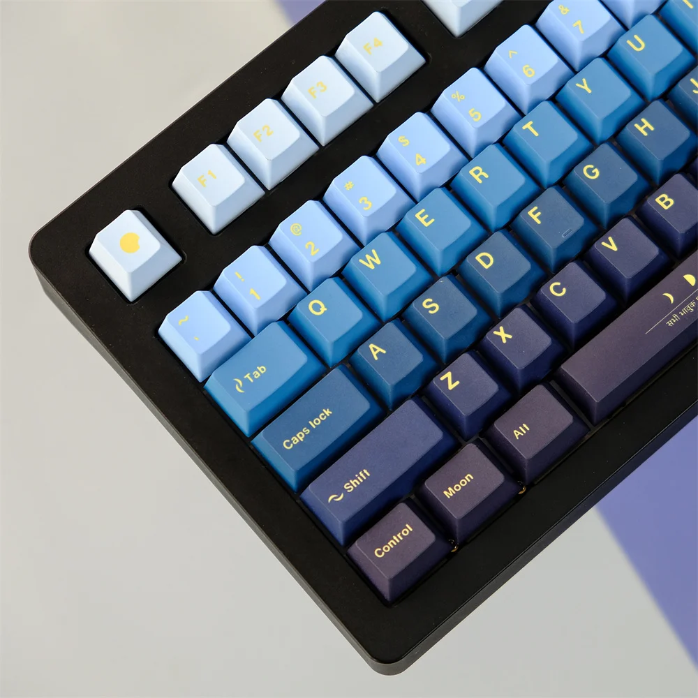 Chaves Conjunto Gmk Moonrise Keycaps Pbt Tintura Sublimação Chave Tampões Cherry Perfil Keycap para 104 108 87 64 68 980 Teclados 129 - Imagem 3