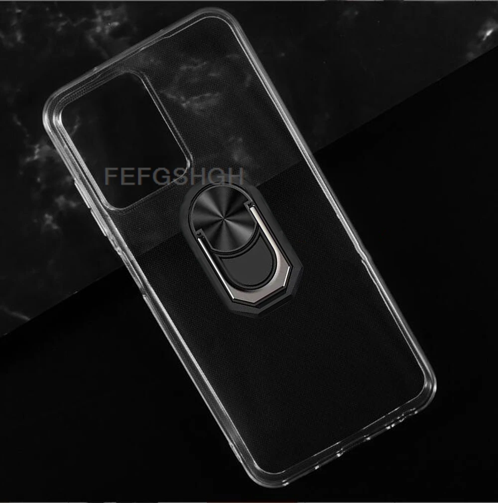 Enhanced Back Ring Holder Bracket Phone Case - Soft TPU Silicone Cover