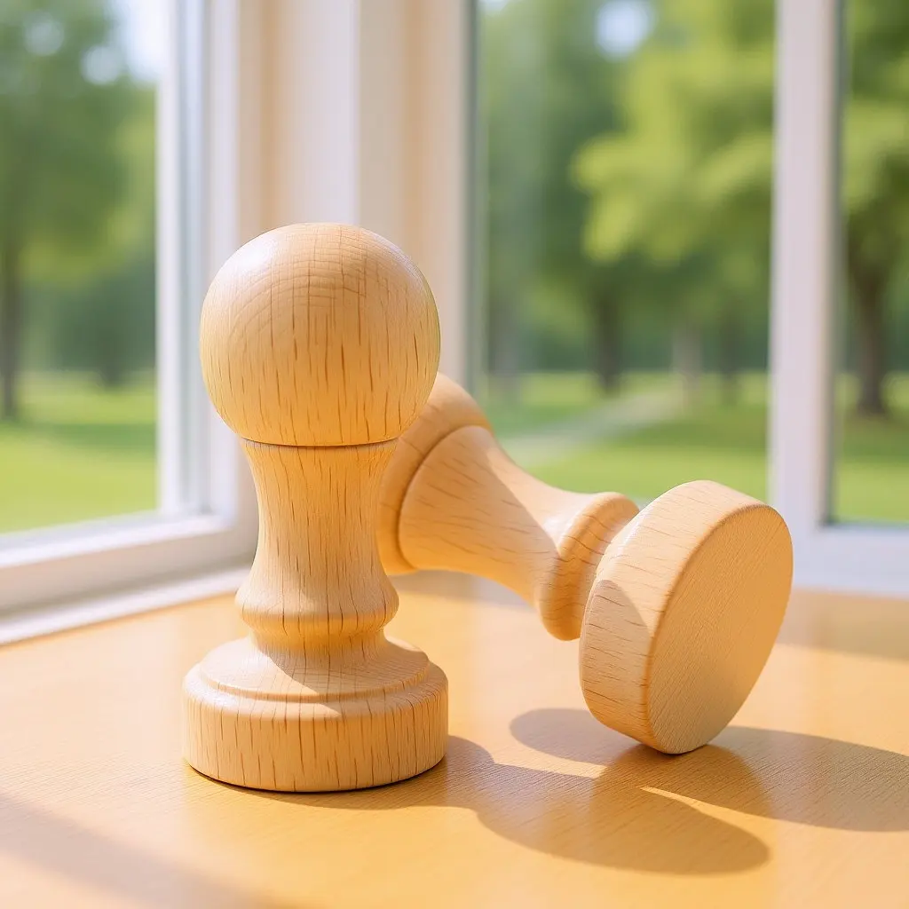 2Pcs 나무 작업 교정 스탬프 DIY 빈 스탬퍼 스크랩북 일기 DIY 공예에 대한 작은 경량 부드러운 나무 인감