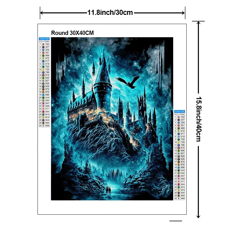 Zipper Bag 5D DIY Harry Potter Diamond Painting Hogwarts Castle Eagle  Moonlight Sticker Diamond Embroidery Art Children's Gift - AliExpress