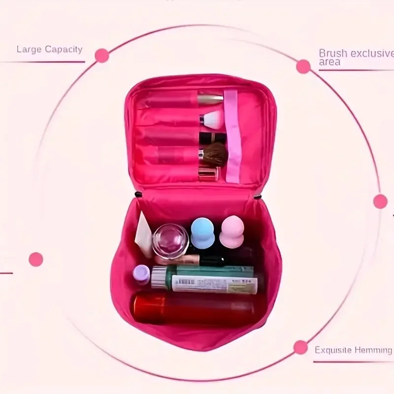 Women's makeup bag large capacity cosmetics storage bag foldable toilet wash bag travel essentials handheld cosmetic bag 2