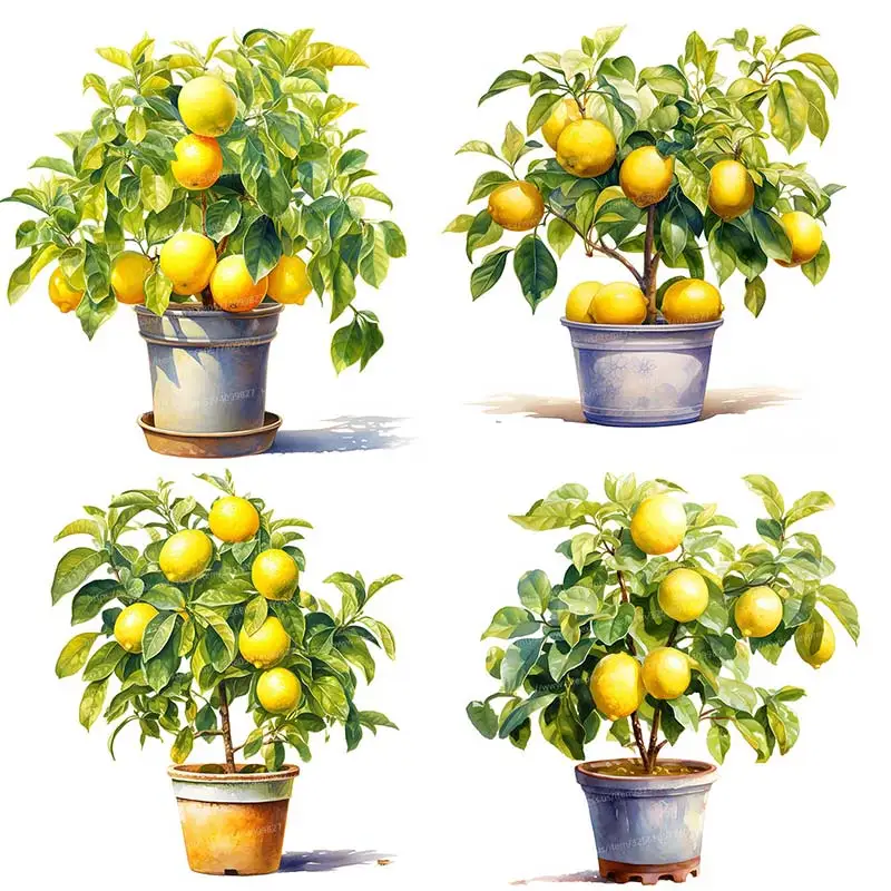 Lemon Tree Wall Sticker for Kitchen Restaurant Living Room Cabinet Refrigerator Home