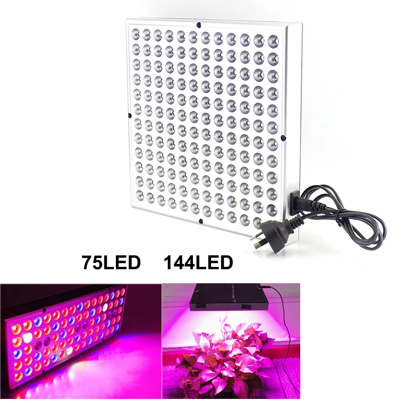 75Led 144 Led Plants Grow Panel Light Fioriera A Spettro Completo Cultivo Phyto Lamp Indoor Per Serra Grow Box Tenda Room