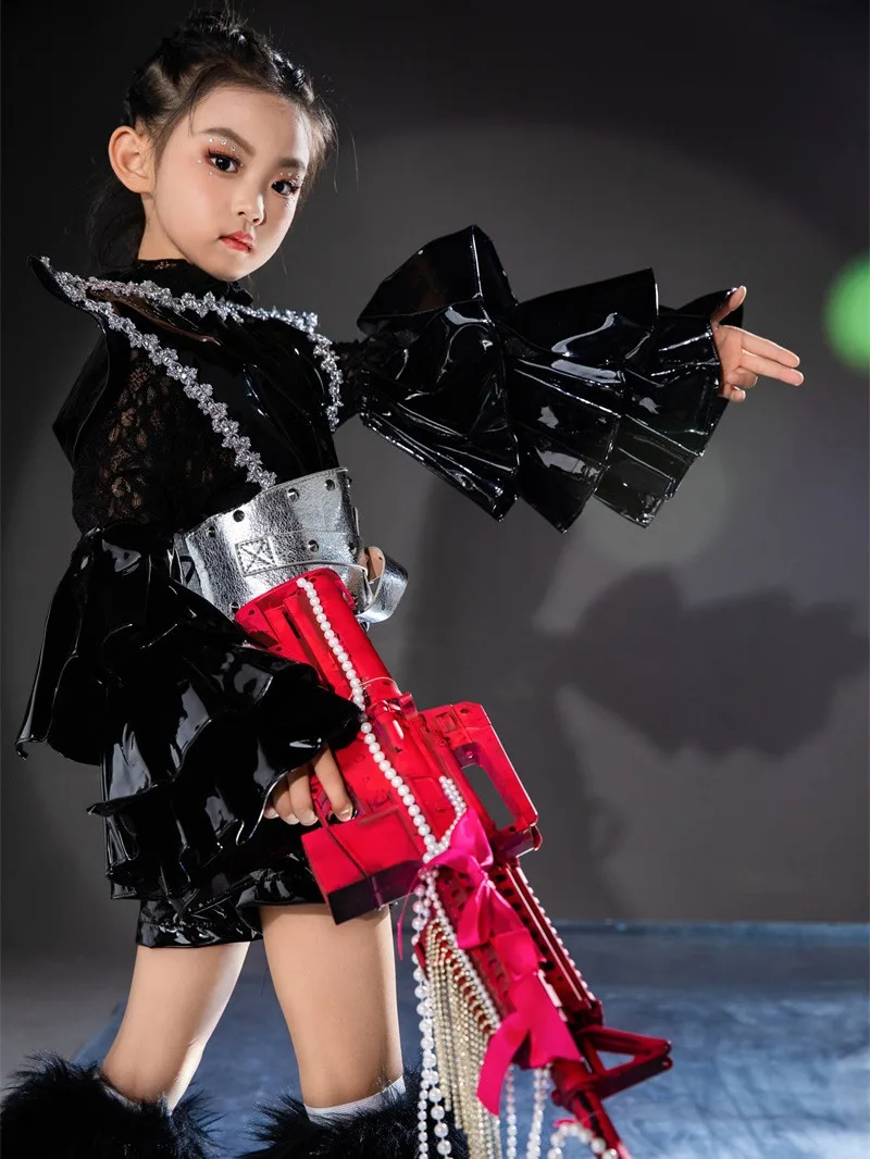Stage Show Catwalk Girl Clothes From 9 To 12 Years Old Modern Dance Wear Fantasy Clothing Girl Costume