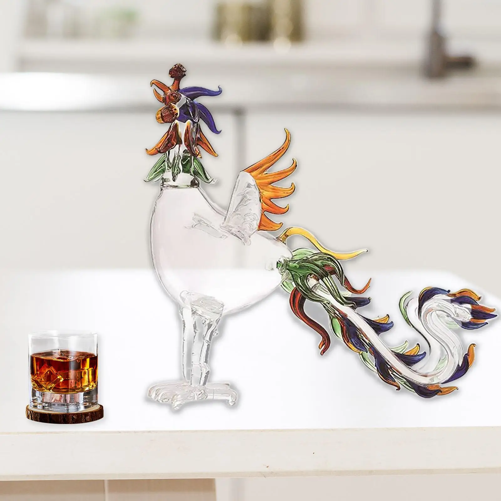 Phoenix Whisky Decanter for Wine Liquor Glass Liquor Decanters for Bar Accessories Anniversary Valentines Day Wedding Gifts