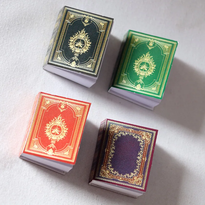 1:12 Dollhouse Accessories Miniature Mini Paper Book Boek Classic Flip Book Model For Barbies Ob11 Dolls Scene Decor Kids Toys 6