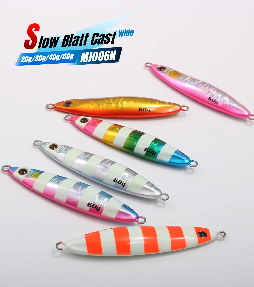 JIGGING PRO 20g 30g 40g 60g Slow Blatt Cast Weitwurf-Metalljigs Angelköder für Uferangeln – Detail 1