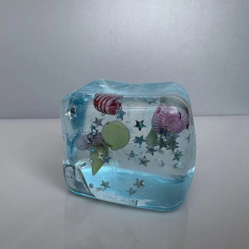 Adults Squishy Ocean Blocks Stress Balls Autism Sensory Toys Stress Anxiety Relief Fidget Toys Maltose Water Ball Gifts Bulk - 5