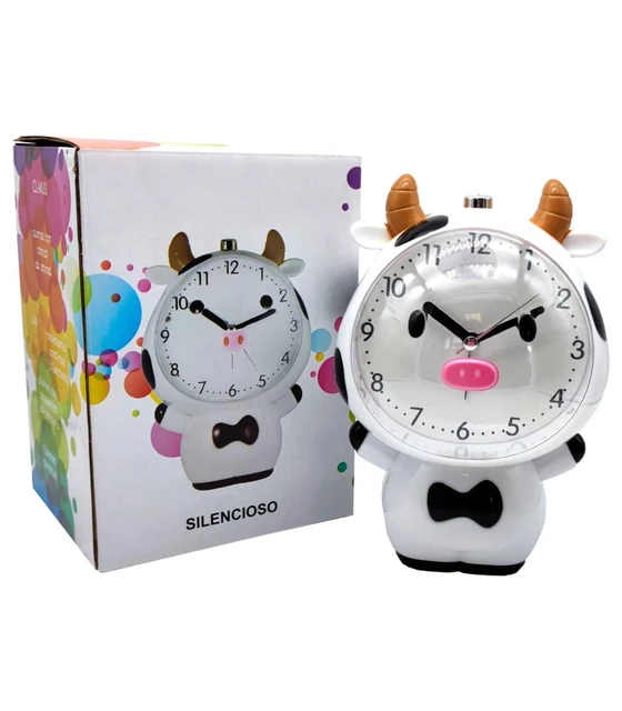 Tradineur - Reloj infantil analógico, despertador con diseño de dinosaurio  - Multifunciones - Fabricado en plástico resistente 