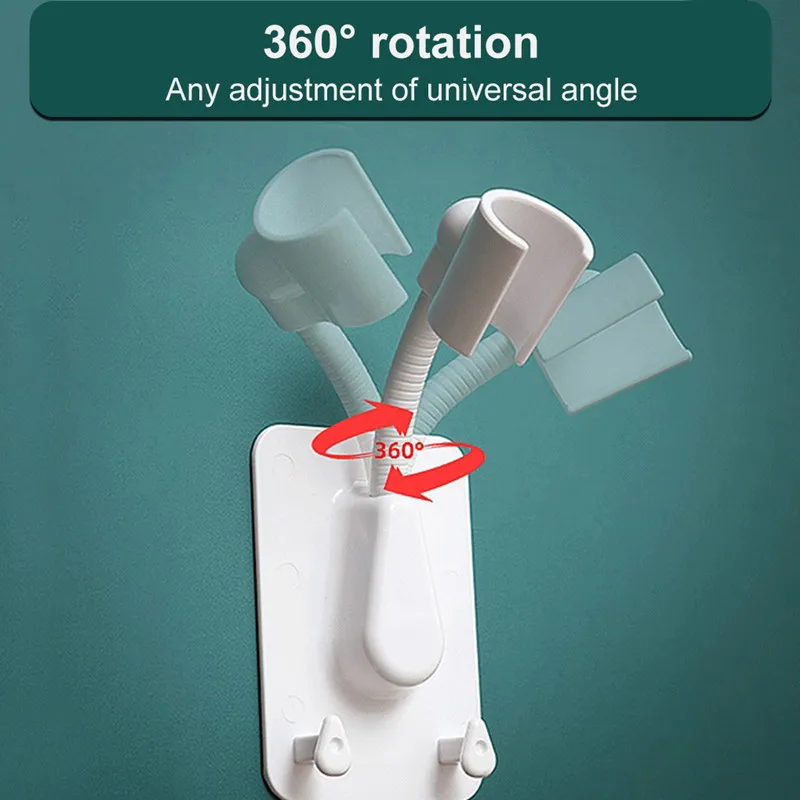 Dusch kopf halter 360 ° verstellbarer Halterung halter Bad Wand halterung Saugnapf Schienen ständer Universal selbst klebendes Toiletten werkzeug – Detail 6
