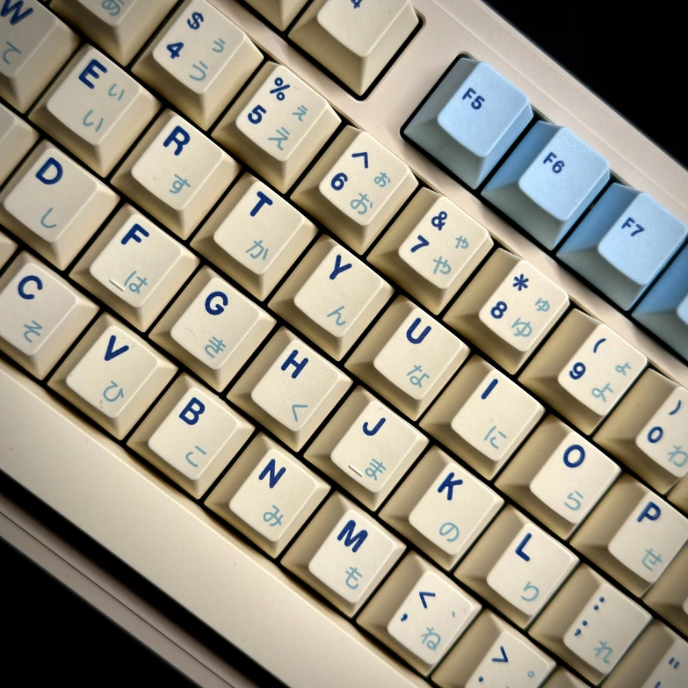 Gmk Iogurte Keycap Conjunto Completo Pbt Custom Vintage Keyboard Cap Perfil Cereja Cor Clara Acessórios de Teclado Mecânico - Imagem 3