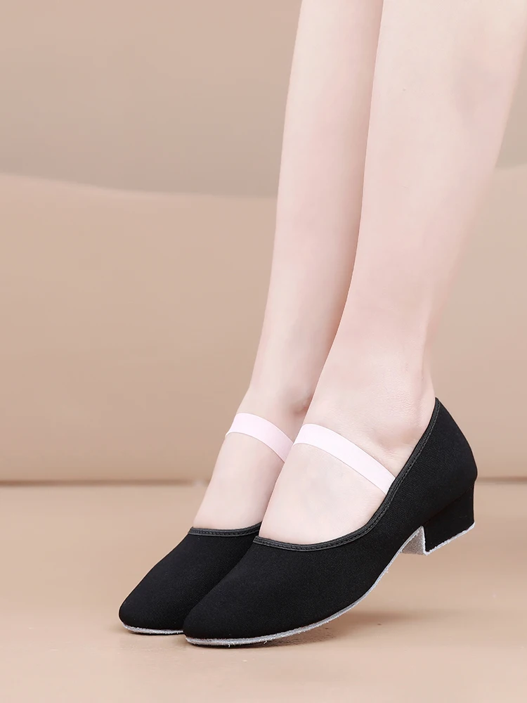 Women Dance Shoes GirlsBallet Jazz Salsa Shoes High Heels Soft Sole Dancing Shoes Pink/Black/Red Women's Teacher Shoes Practic 5