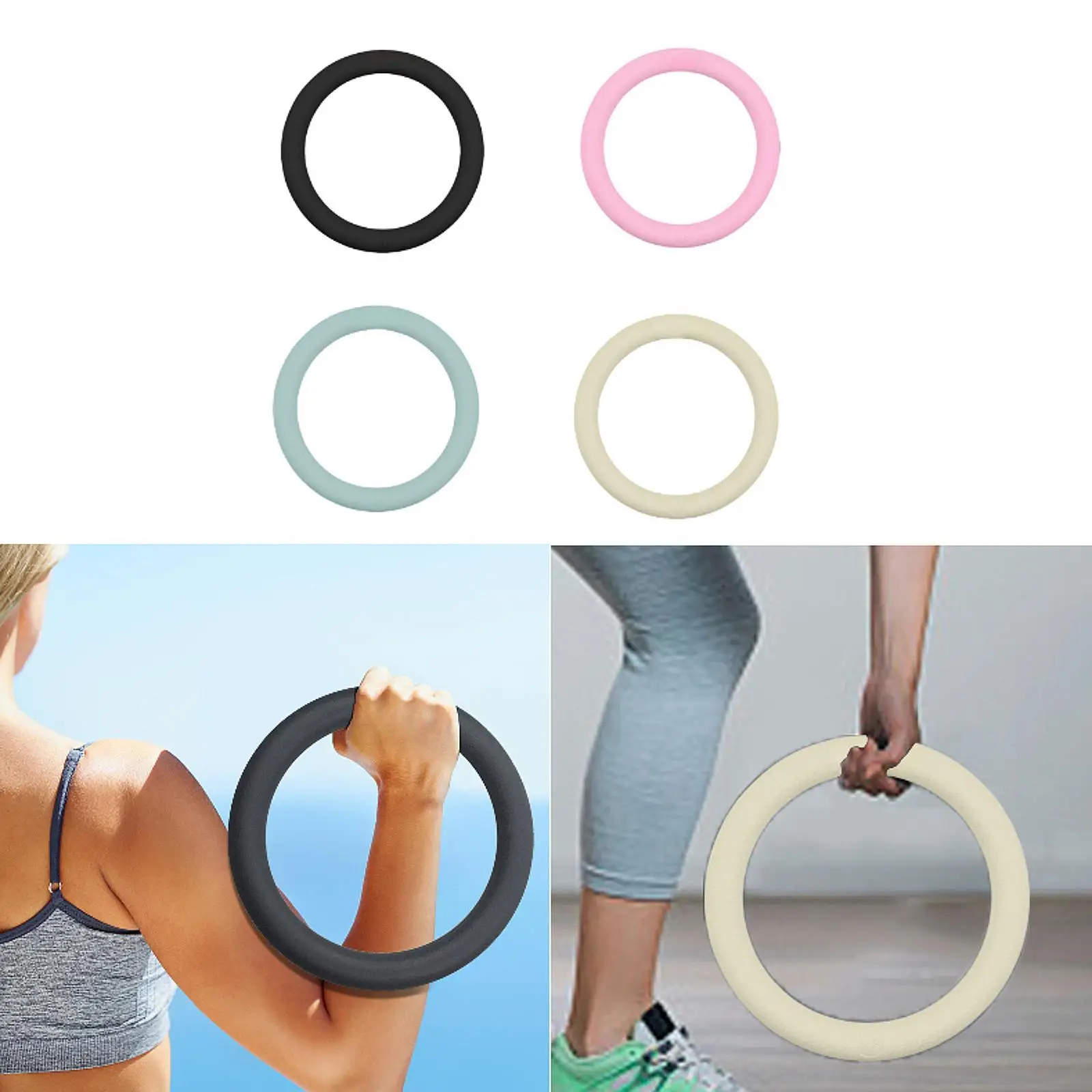 Weight Ring Workout Equipment Kettlebell Portable Practice Non Slip 5lb for Pilates Strength Training Yoga Exercise Home Fitness