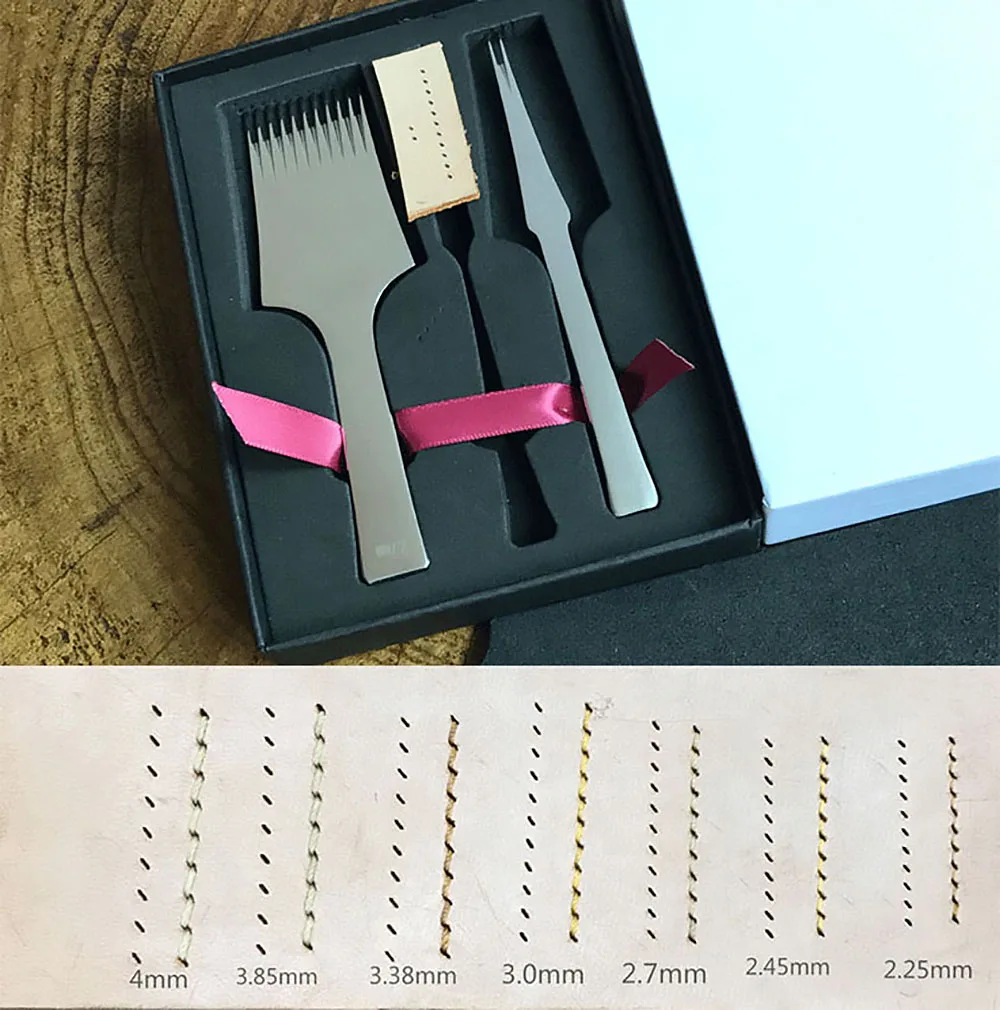 French Style leather Craft Pricking Irons Stitching Lacing Punch Chisel Punching Tools Baver BG1